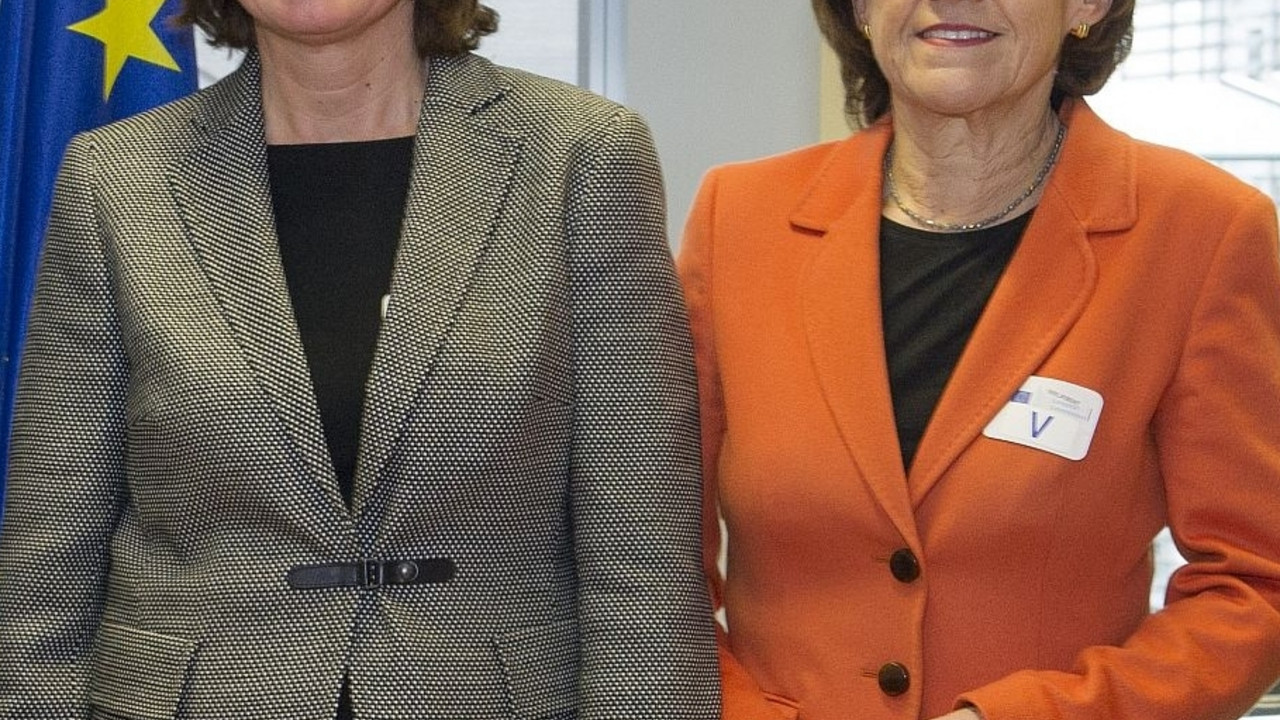 Dreyer und Conrad in Brüssel; Bild: rlp-Archiv
