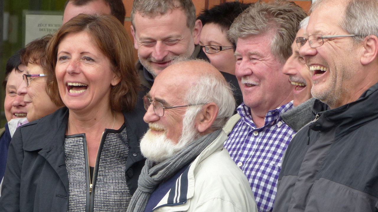 Ministerpräsidentin Malu Dreyer mit einer Besuchergruppe in Wissembourg; Bild: Mauerer/ Staatskanzlei RLP
