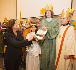 Sternsinger in der Mainzer Staatskanzlei; Bild: Voss/view / © Staatskanzlei