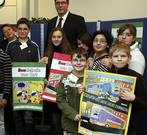 Verkehrsstaatssekretär Alexander Schweitzer bei der Kampagne "Risiko raus"; Bild:Sämmer