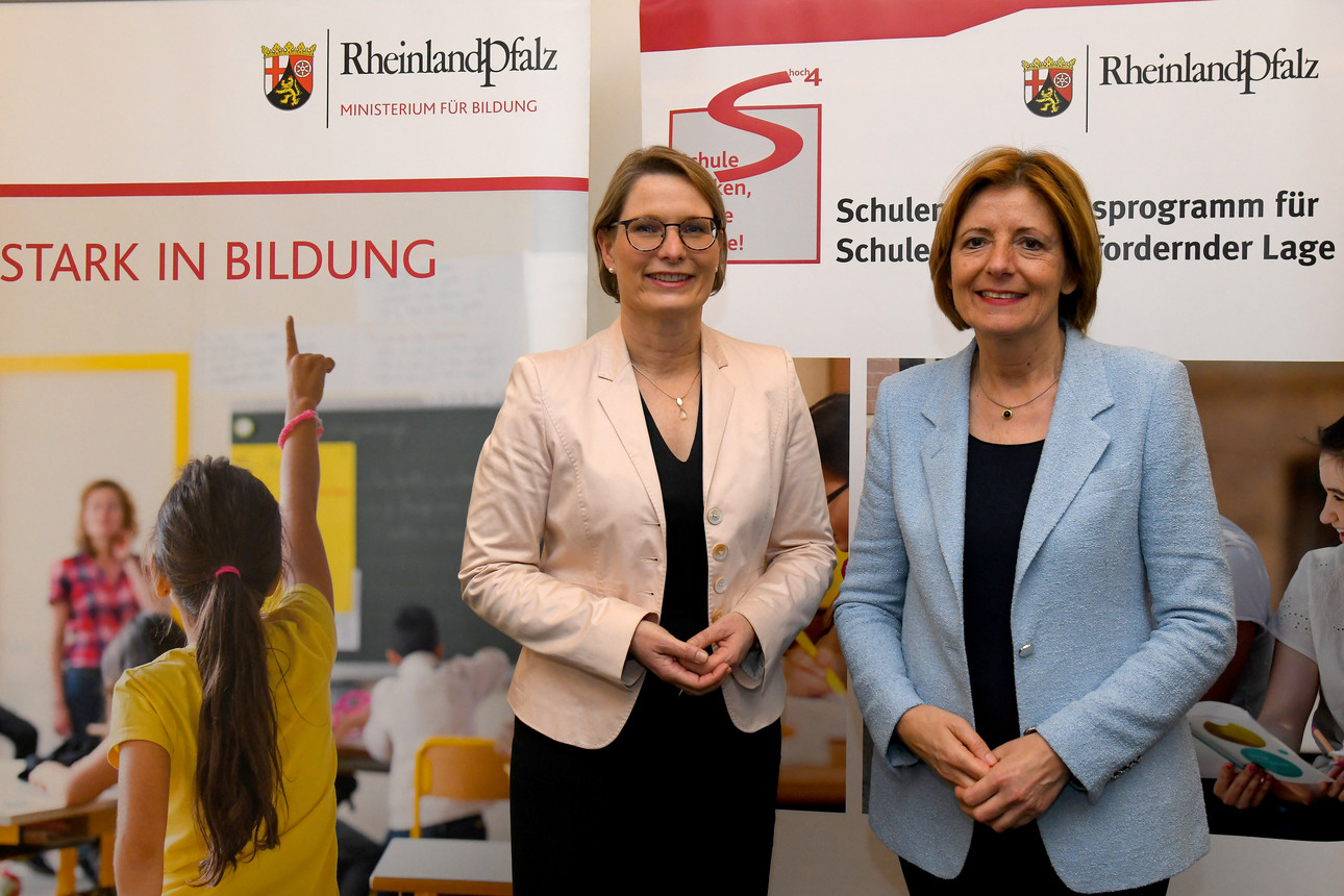 Ministerpräsidentin Malu Dreyer und Bildungsministerin Dr. Stefanie Hubig - Programm 'S4 – Schule stärken, starke Schule!'