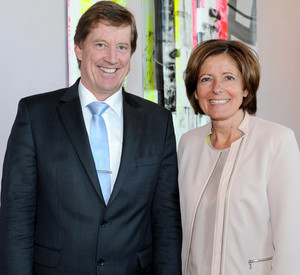 Dreyer und  Hartelt in der Staatskanzlei. Bild: Schäfer