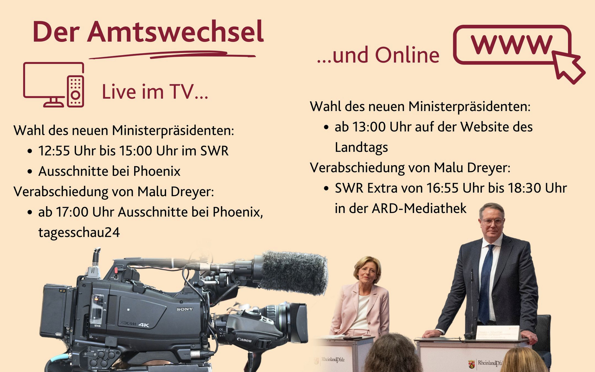 Sendehinweise Amtswechsel