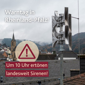 Erster Landesweiter Warntag in Rheinland-Pfalz