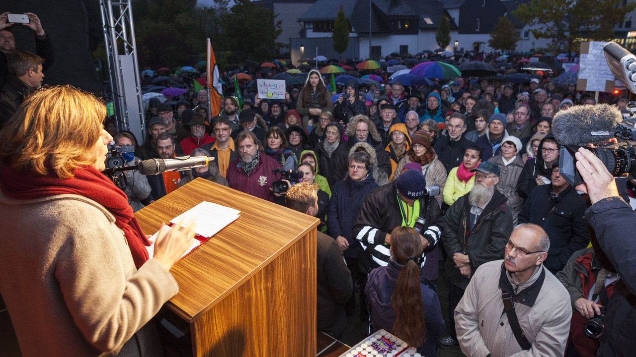 Demonstration „Bunt statt Braun“ in Bad Marienberg