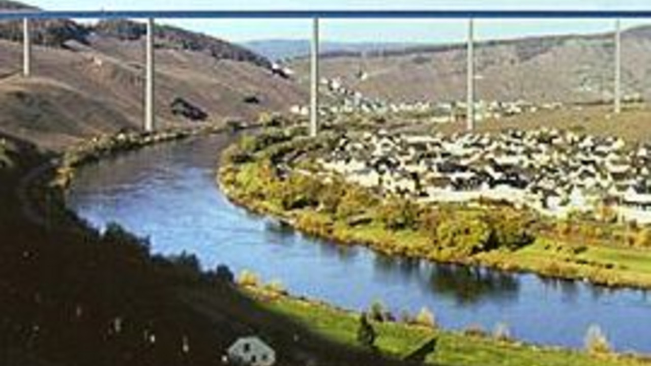 Computergrafik zeigt Hochmoselbrücke; Bild: dpa