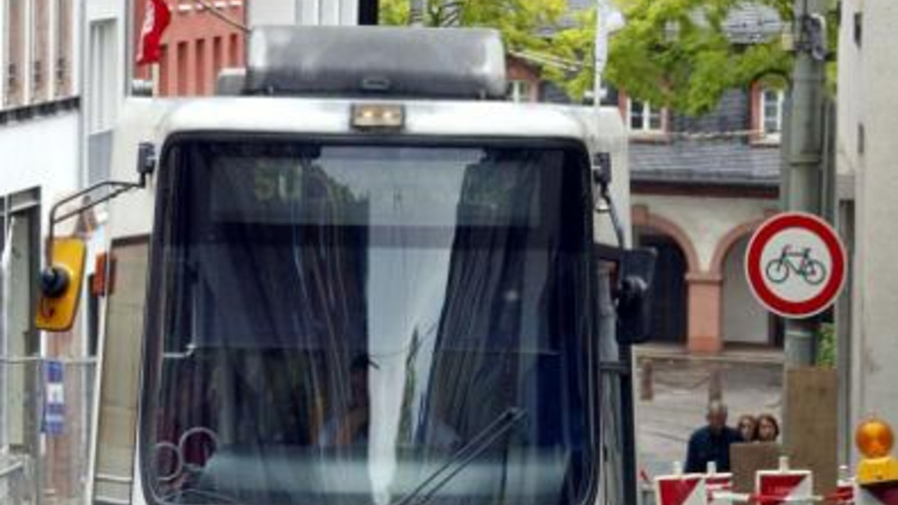 Straßenbahn in Mainz; Bild: dpa