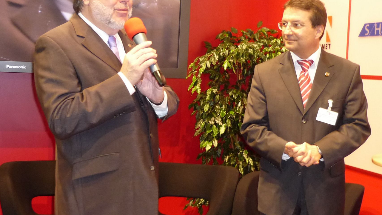 Kurt Beck auf der CeBIT; Bild: Stk