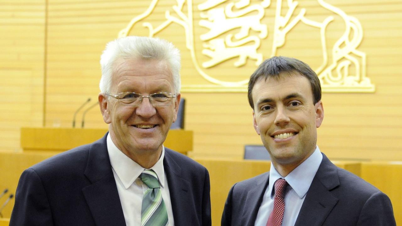 Winfried Kretschmann und Nild Schmid; Bild: dpa