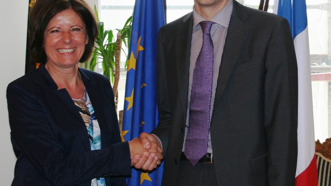 Ministerpräsidentin Malu Dreyer mit dem Präsidenten des Generalrates des lothringischen Départements Meurthe-et-Moselle, Mathieu Klein; Foto ADD Trier