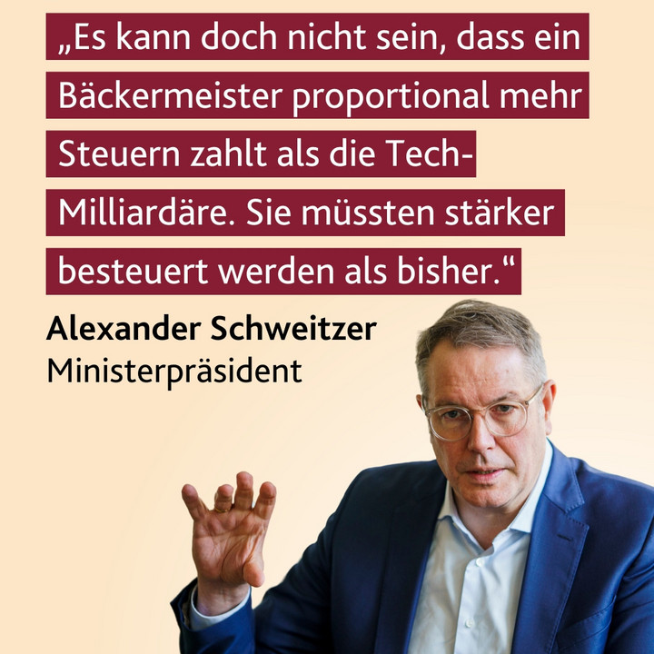 Ministerpräsident fordert Besteuerung der Tech-Milliardäre