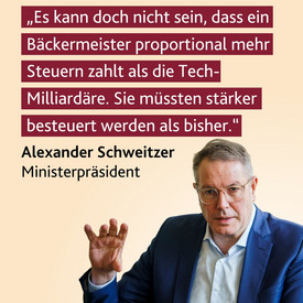 Alexander Schweitzer fordert die Besteuerung von Tech-Milliardären