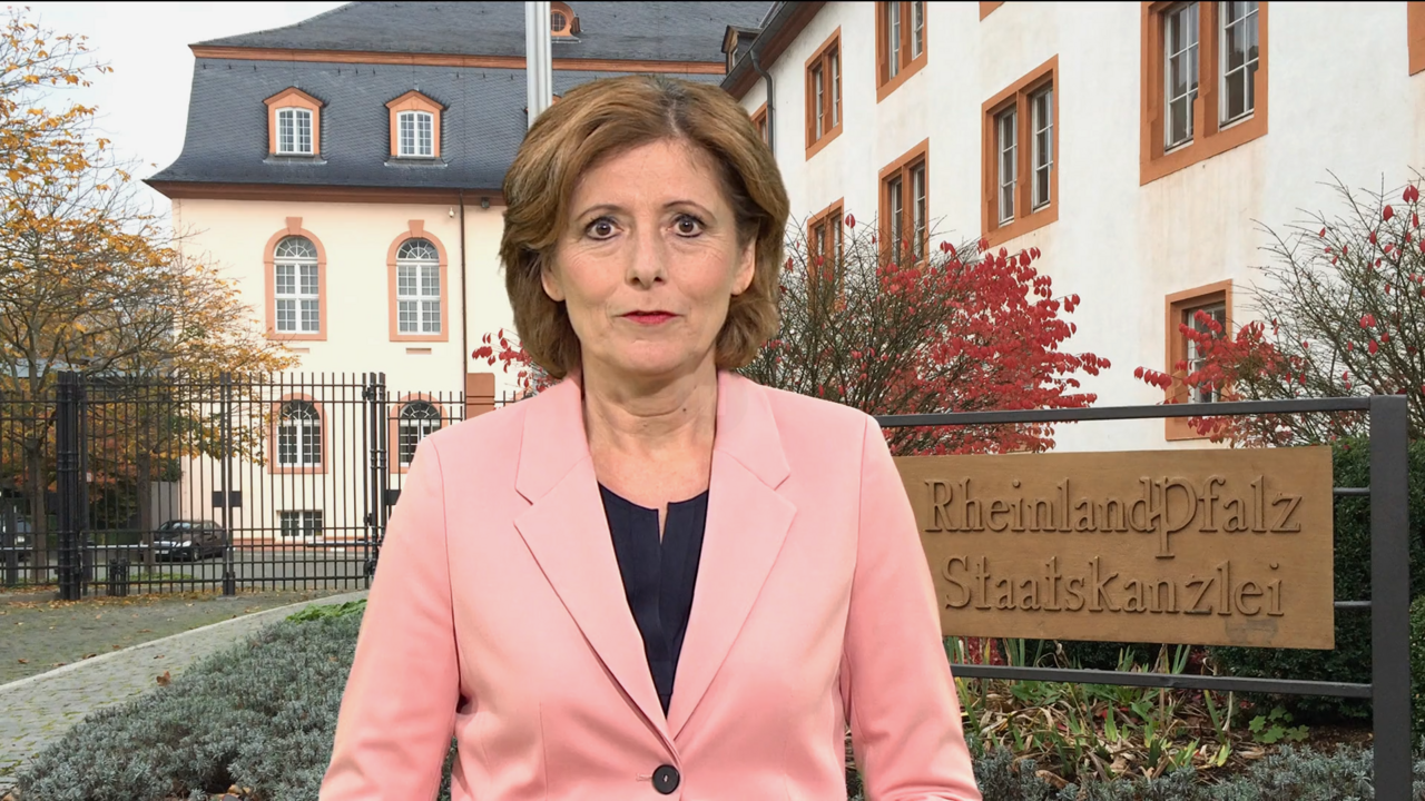 Ministerpräsidentin Malu Dreyer bei der Osteransprache.