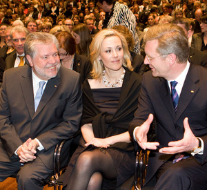 Kurt Beck, Bettina und Christian Wulff, Bild; Pipprich
