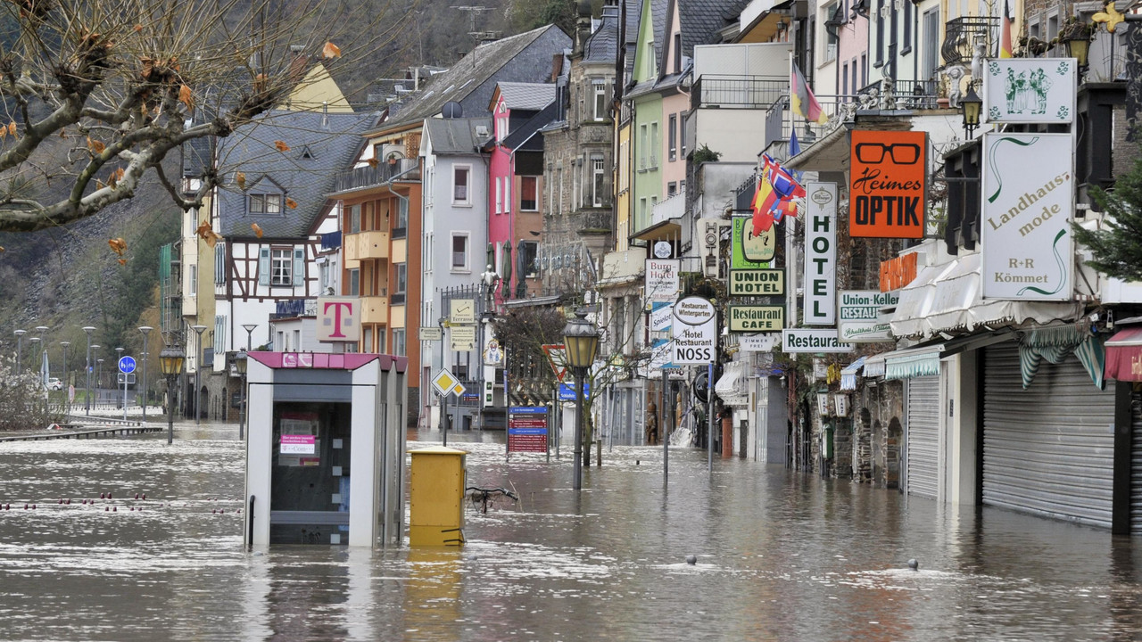 Hochwasser in Cochem; Bild: dpa