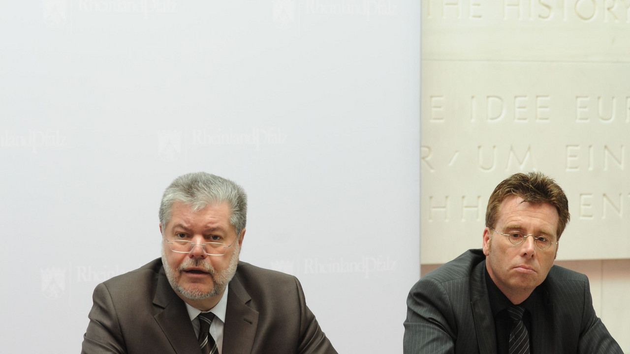 Ministerpräsident Beck und Finanzminister Kühl; Bild: Schäfer