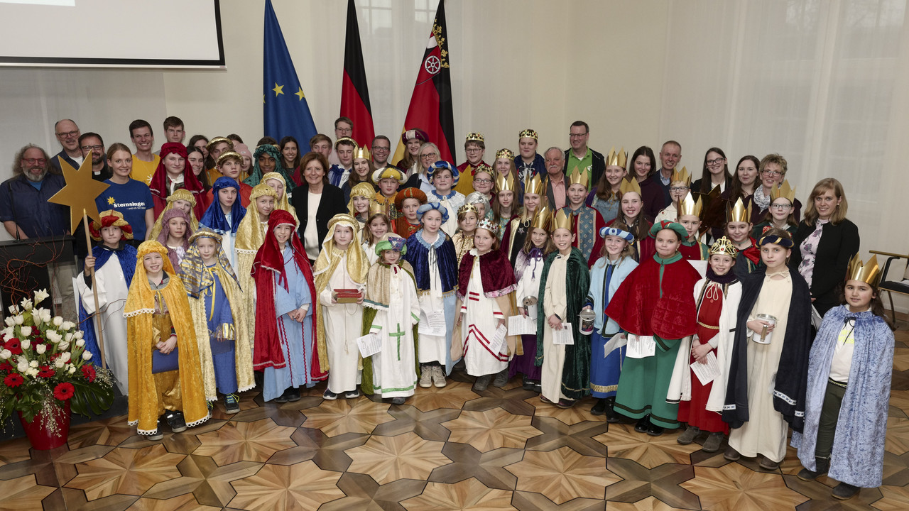 Sternsinger in der Staatskanzlei Rheinland-Pfalz 