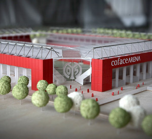 Modell coface Arena; Bild: dpa