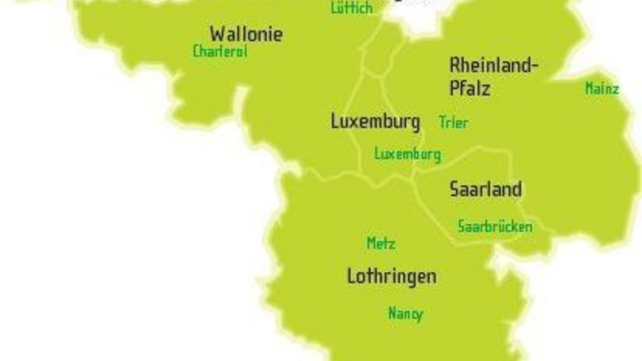 Karte der Großregion; Bild: www.granderegion.net