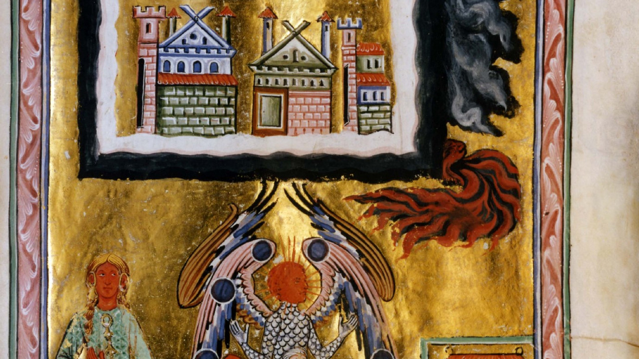Ein Beispiel aus dem Liber Divinorum Operum; Bild:© Bischöfliches Dom- und Diözesanmuseum Mainz