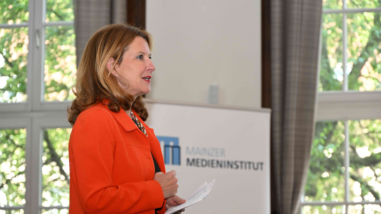 Medienstaatssekretärin Heike Raab bei 25 Jahre Mainzer Medieninstitut