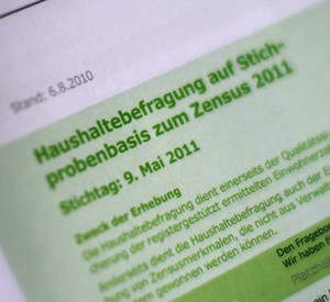 Fragebogen Zensus 2011; Bild: dpa