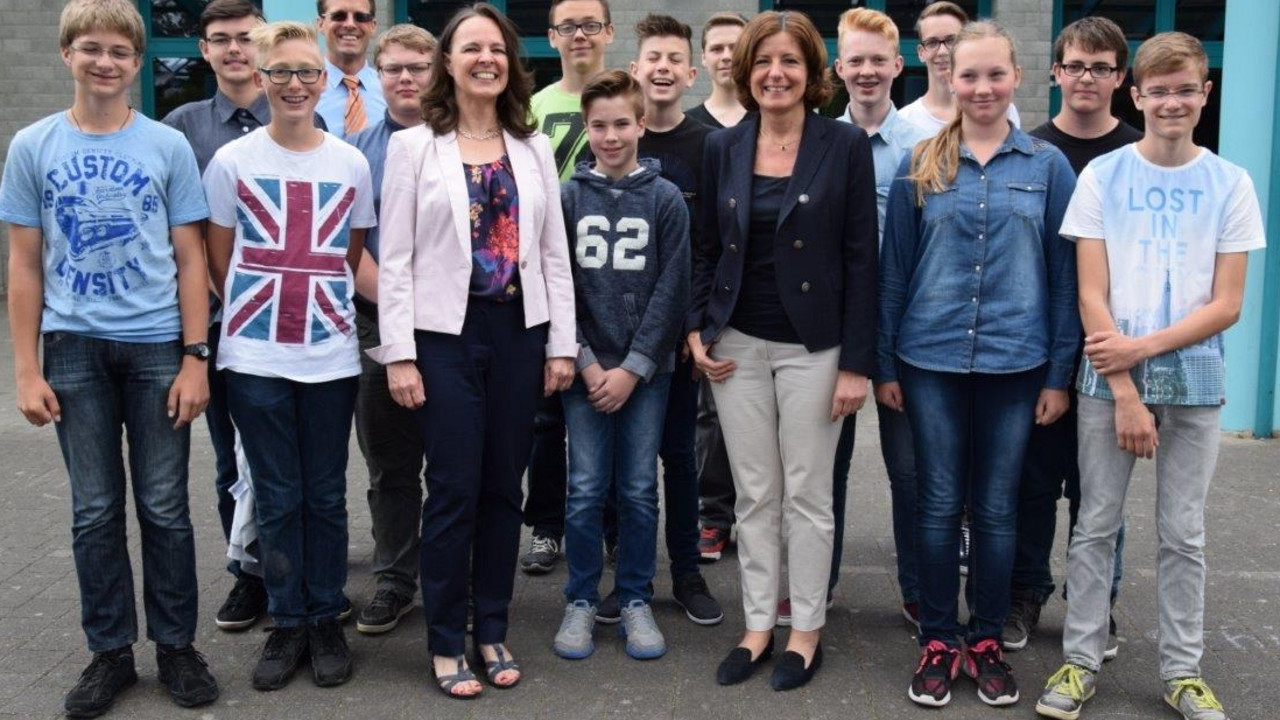Mit den Schülerinnen und Schülern der 8. Klasse