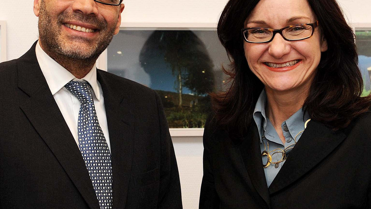 Staatssekretärin Jacqueline Kraege trifft den israelischen Generalkonsul Dr. Dan Shaham; Bild: Schäfer / © Staatskanzlei