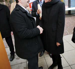 Ministerpräsidentin Malu Dreyer mit Yilmaz Yildiz, dem Vorsitzenden von DITIB Rheinland-Pfalz; Bild: von Erichsen / © Staatskanzlei