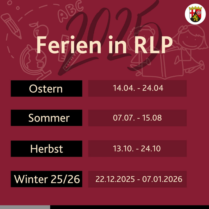Ferien in RLP 2025