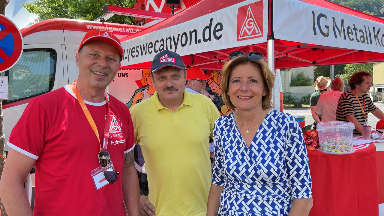 Malu Dreyer auf dem Rheinland-Pfalz-Tag in Bad Ems auf der Festmeile.