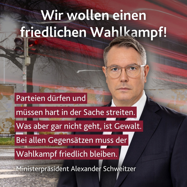Aufruf friedlicher Wahlkampf