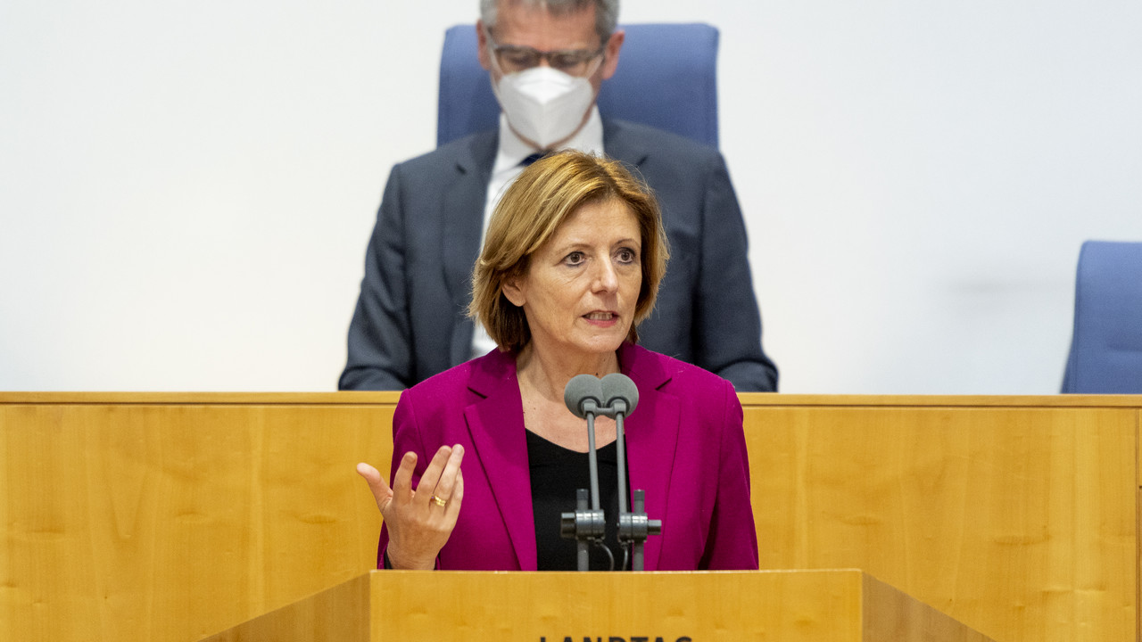 Ministerpräsidentin Malu Dreyer spricht bei der Orientierungsdebatte zur Impfstrategie im rheinland-pfälzischen Landtag
