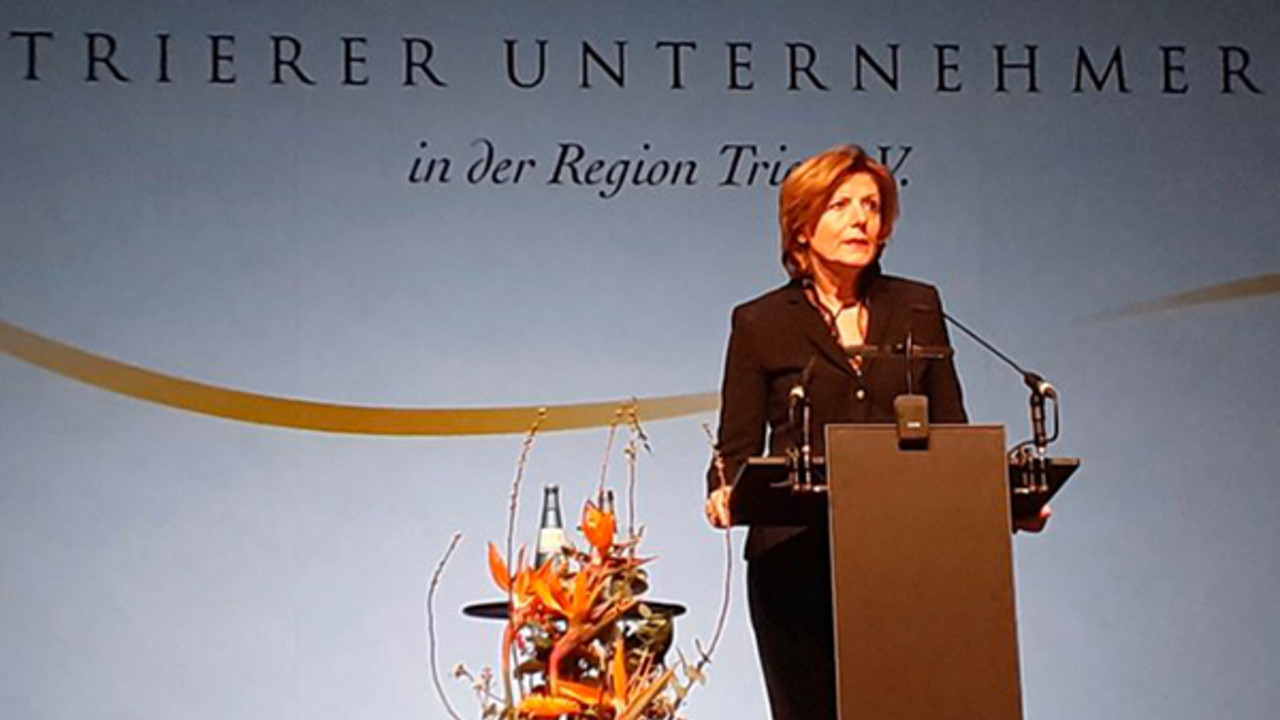 Ministerpräsidentin Malu Dreyer beim Neujahrsempfang der Vereinigung der Trierer Unternehmer 