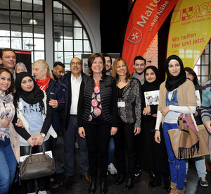 Ministerpräsidentin Malu Dreyer bei der Info-Messe "Ehrenamt und Flüchtlinge" in Mainz