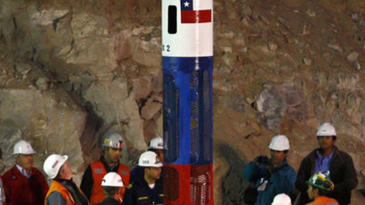 Rettungskapsel in Chile; Bild: dpa