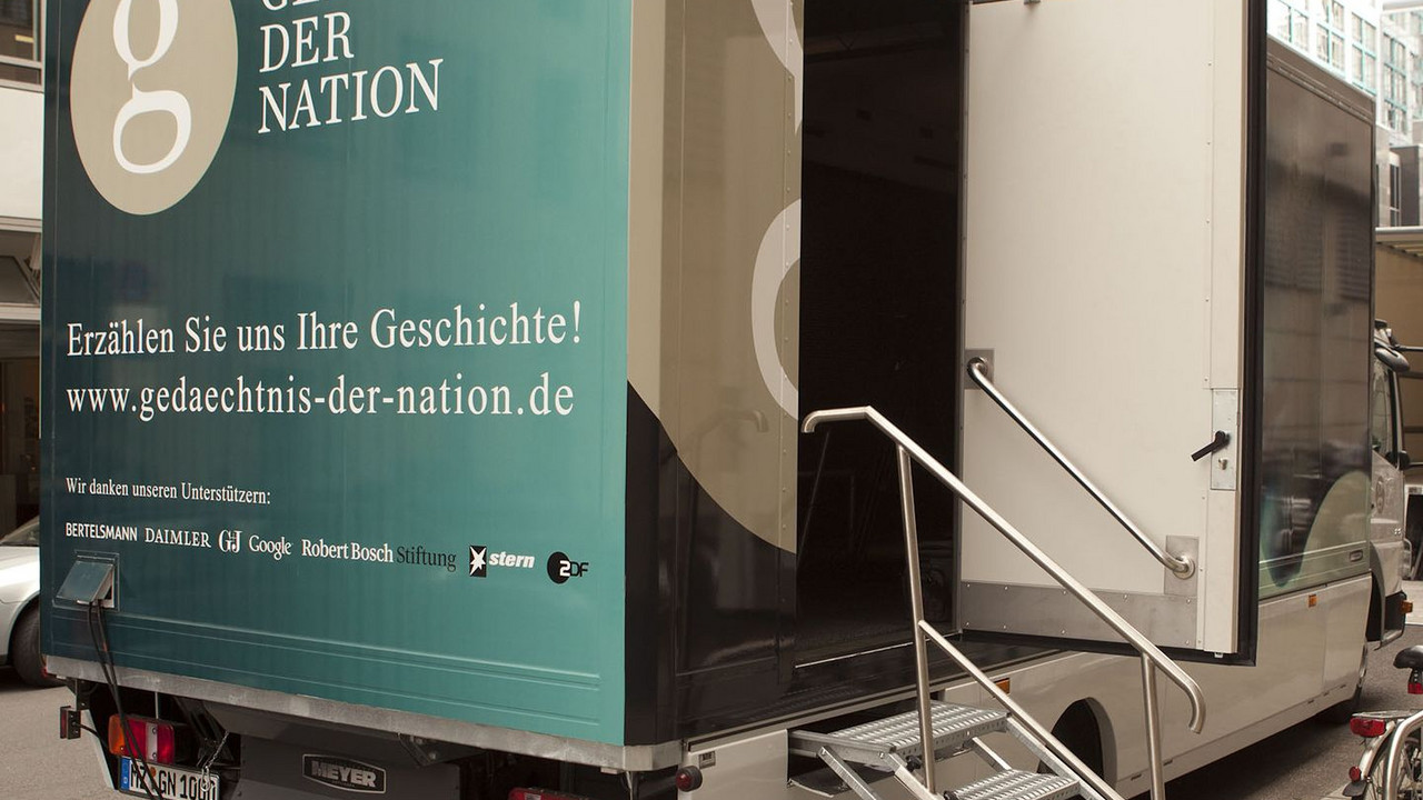Das mobile Aufnahmestudio der Initiative „Gedächtnis der Nation"; Bild: Pressebilder GdN