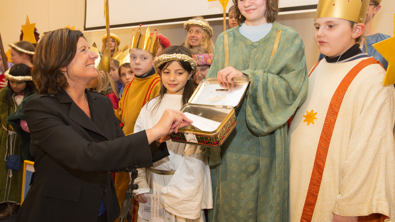 Sternsinger in der Mainzer Staatskanzlei; Bild: Voss/view / © Staatskanzlei