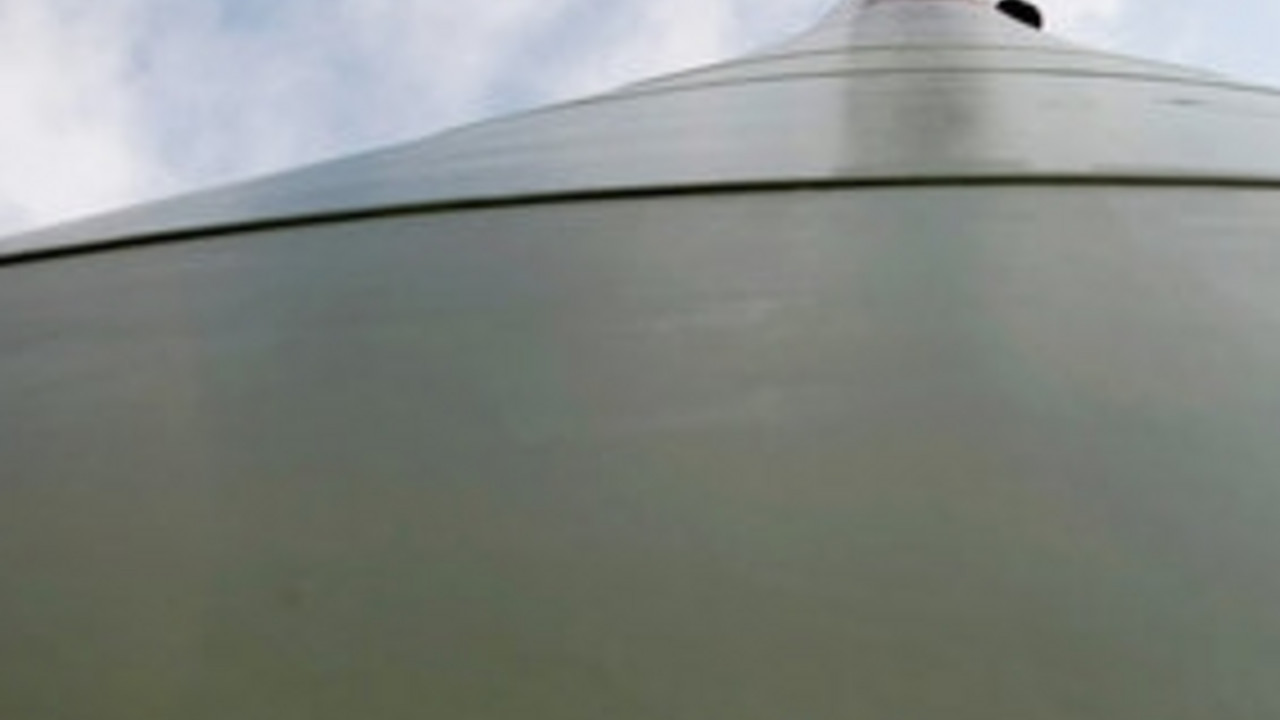 Detailansicht eines Windrades; Bild: dpa