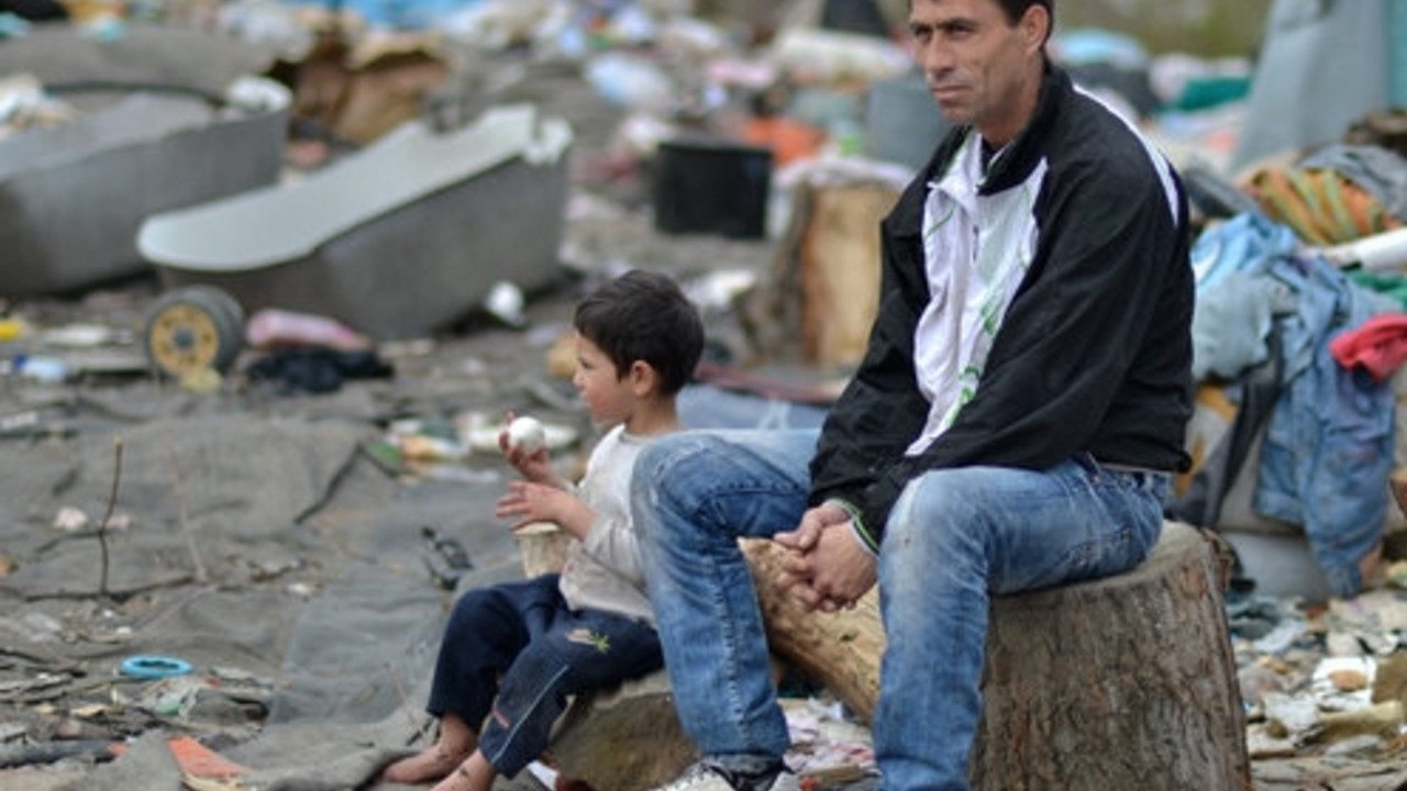 Roma-Siedlung in Belgrad; Bild: dpa