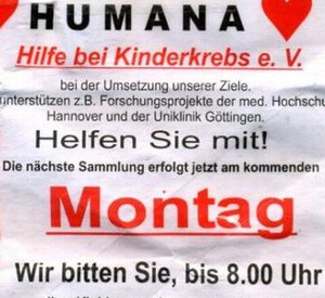 Ausschnitt des verwendeten Wurfzettels; Quelle: ADD Trier