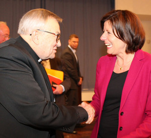 Ministerpräsidentin Malu Dreyer beim Martinsempfang mit Kardinal Karl Lehmann 