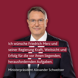 Ministerpräsident Alexander Schweitzer zur Wahl des neuen Bundeskanzlers