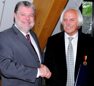 Ministerpräsident Beck und Albert Ziegler; Bild: van Schie