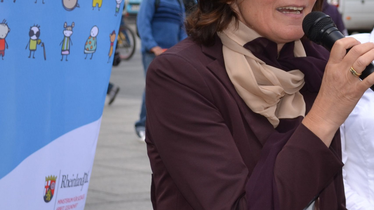 Sozialministerin Malu Dreyer beim Flashmob;