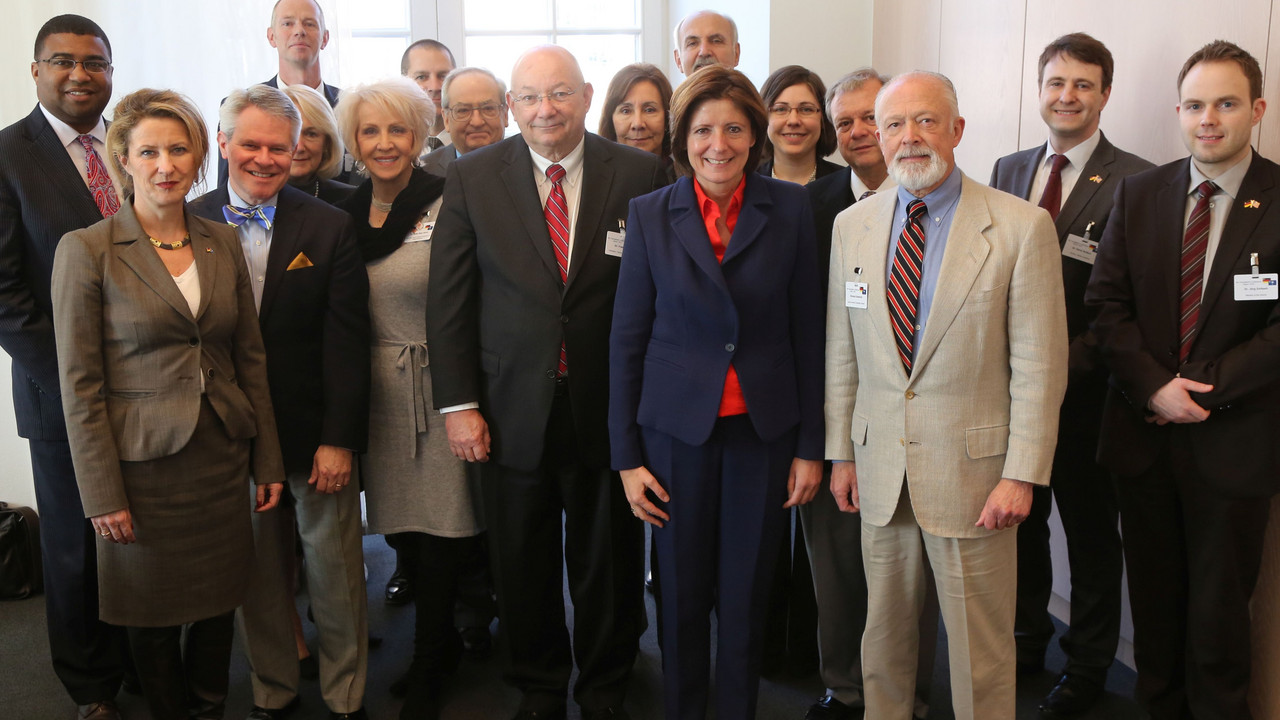 Ministerpräsidentin Malu Dreyer empfing die Delegation aus dem Partnerland South Carolina in der Staatskanzlei; Bild: Saemmer