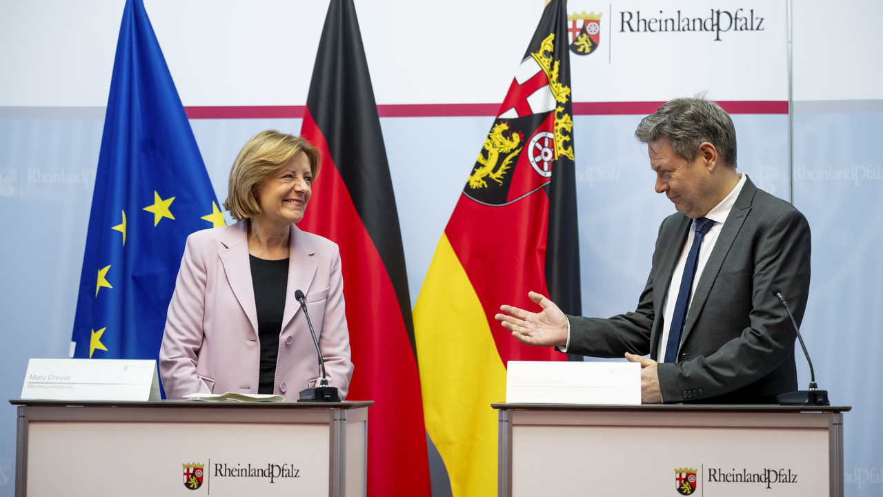 PK Ministerpräsidentin Malu Dreyer und Bundeswirtschaftsminister Robert Habeck