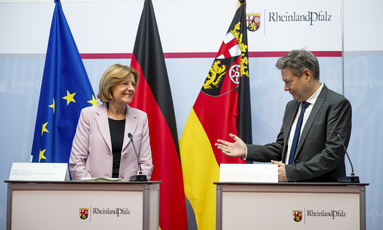 PK Ministerpräsidentin Malu Dreyer und Bundeswirtschaftsminister Robert Habeck
