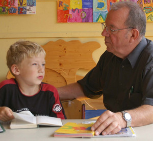 Patenkind und Lernpate; Bild: Bürgerstiftung Pfalz