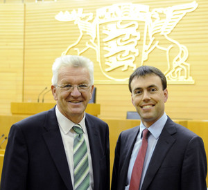 Winfried Kretschmann und Nild Schmid; Bild: dpa